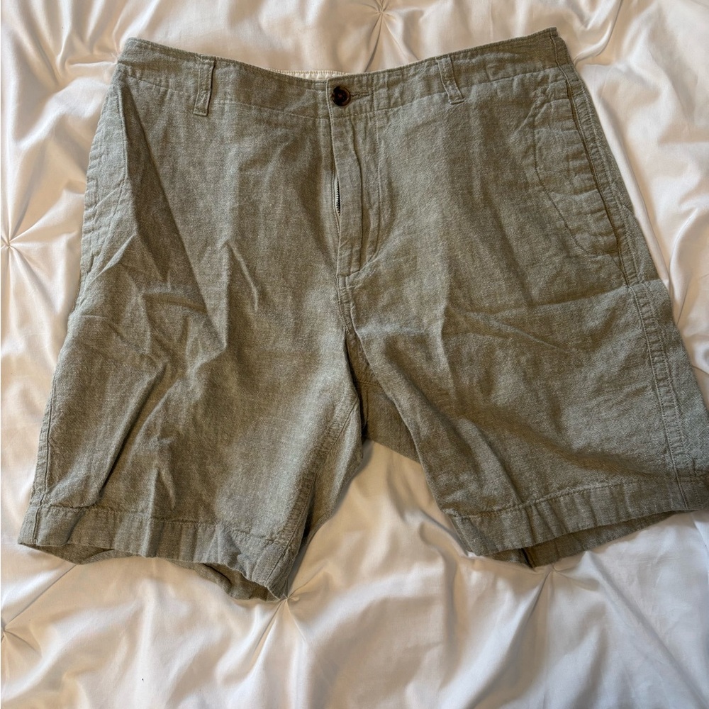 J. Crew Olive Green Flat Front Shorts